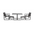 Pluto Outdoor 5pc Balcony Set Charcoal